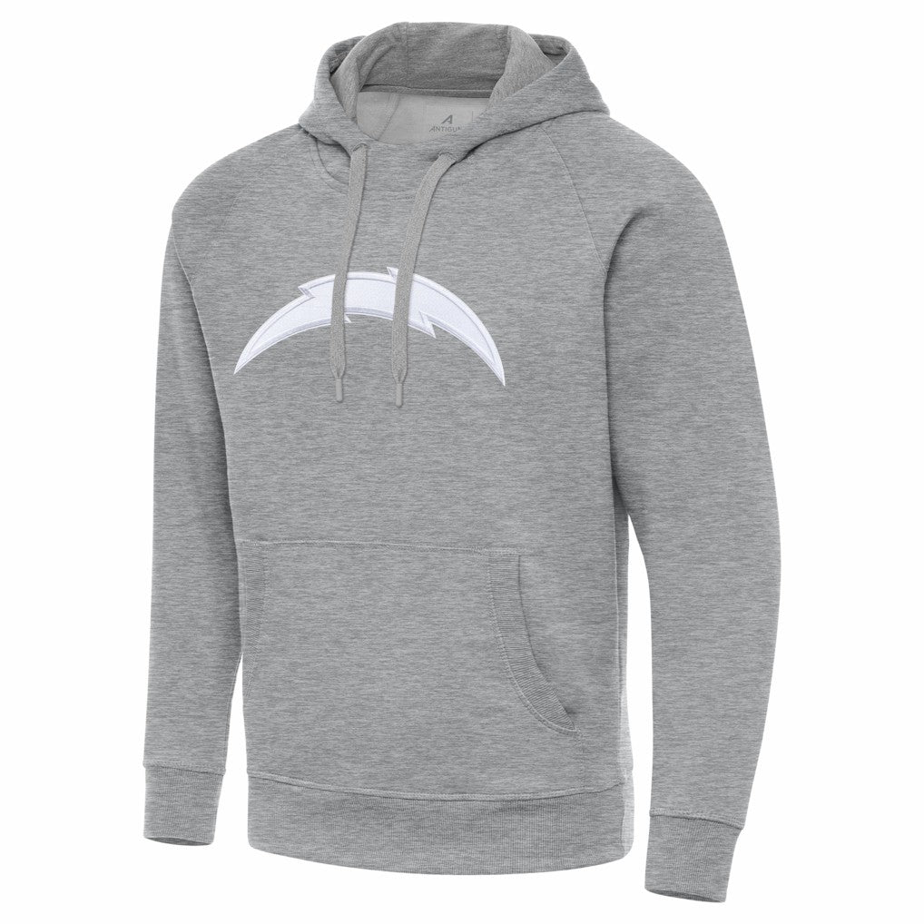 Los Angeles Chargers Antigua Victory Pullover Hoodie - Heather Gray sale