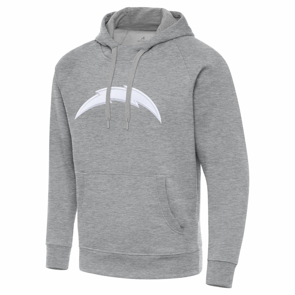Los Angeles Chargers Antigua Victory Pullover Hoodie - Heather Gray sale