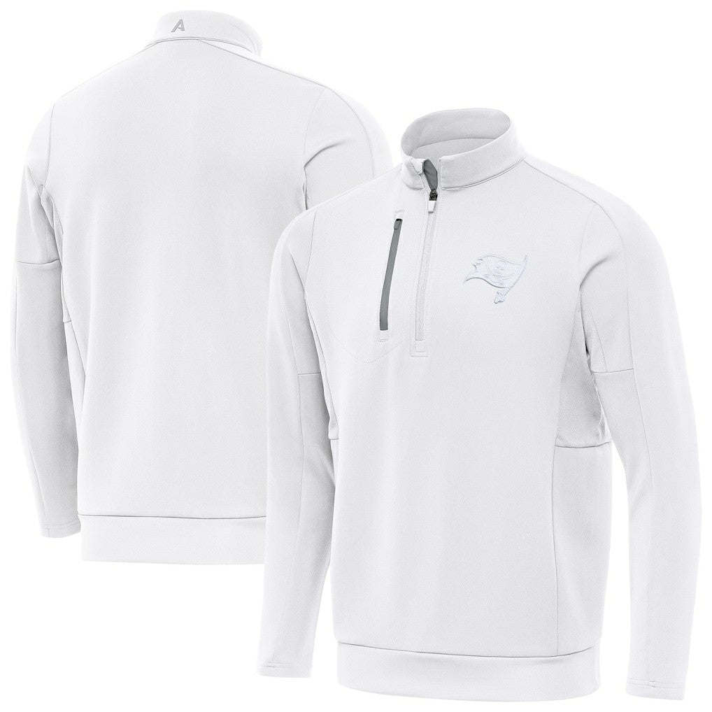 Tampa Bay Buccaneers Antigua Generation Quarter-Zip Jacket - White on sale
