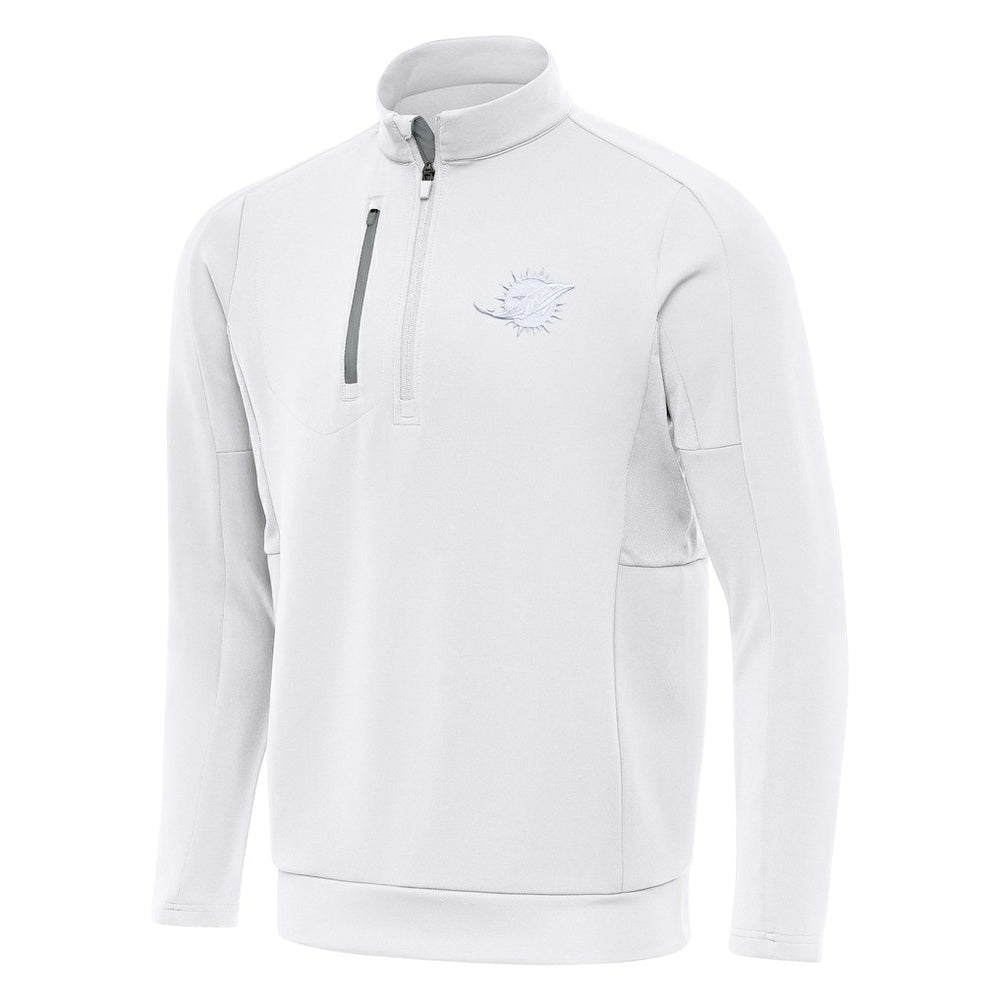Miami Dolphins Antigua Generation Quarter-Zip Jacket - White cheap