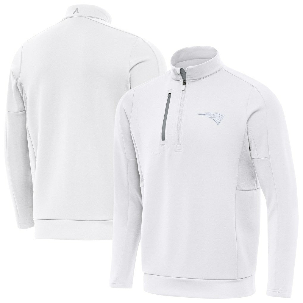 New England Patriots Antigua Generation Quarter-Zip Jacket - White discount