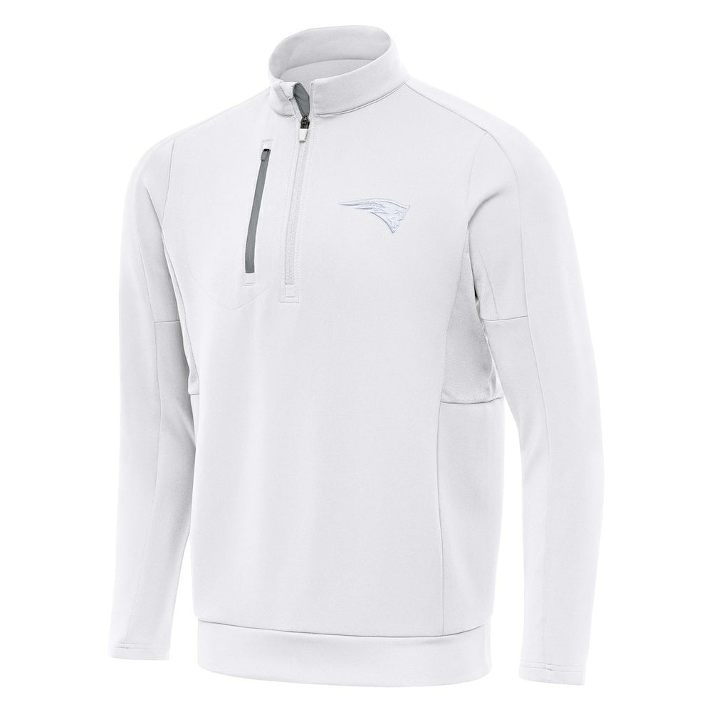 New England Patriots Antigua Generation Quarter-Zip Jacket - White discount