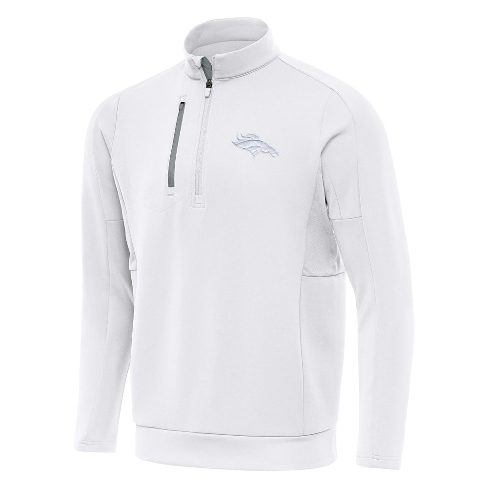 Denver Broncos Antigua Generation Quarter-Zip Jacket - White on sale