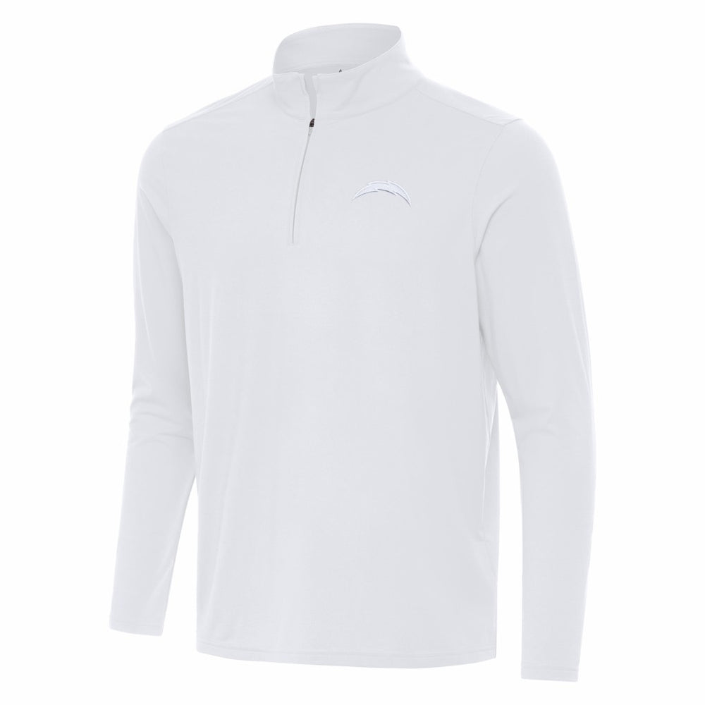 Los Angeles Chargers Antigua Intent Quarter-Zip Jacket - White on sale