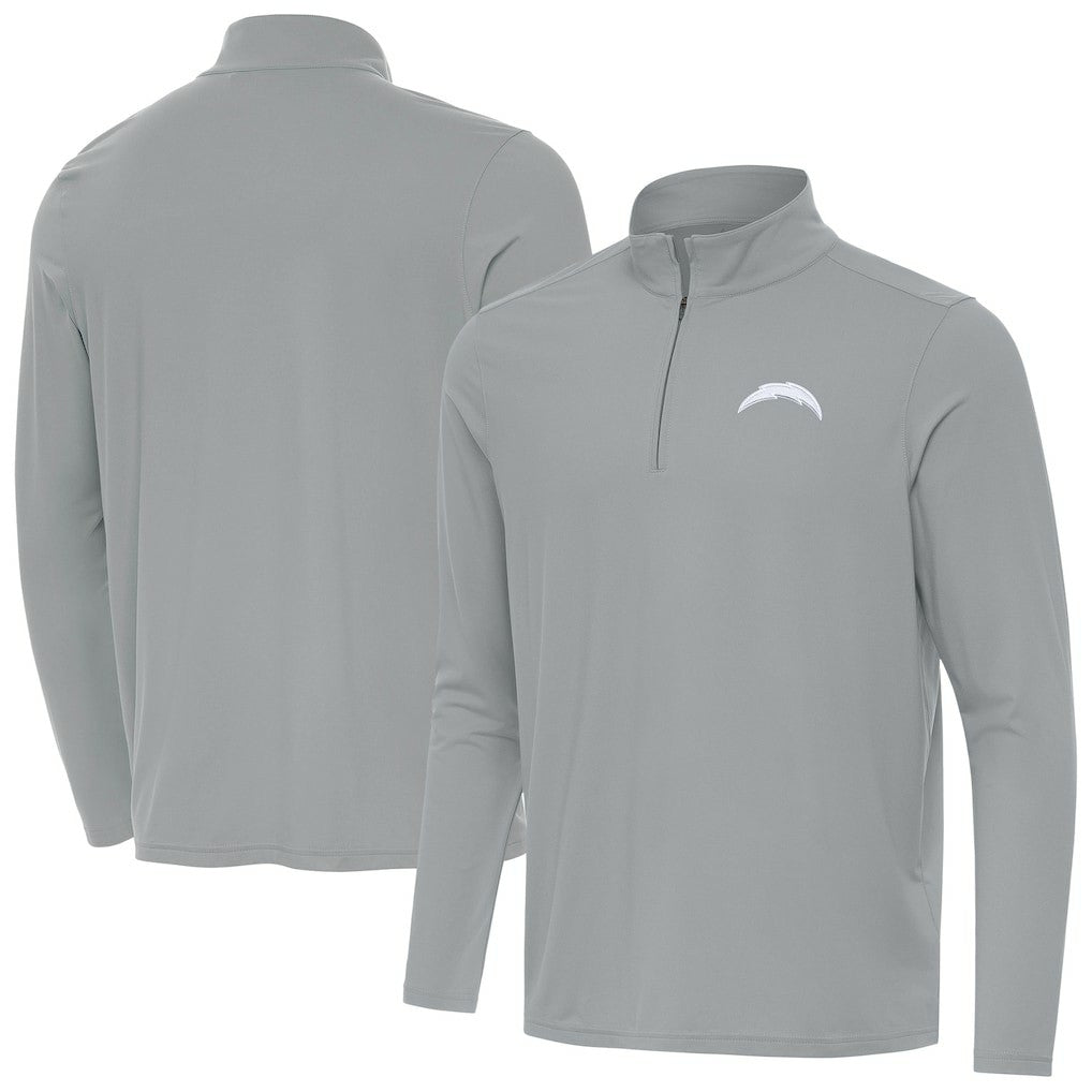 Los Angeles Chargers Men's Antigua Intent Quarter-Zip Jacket - Gray on sale