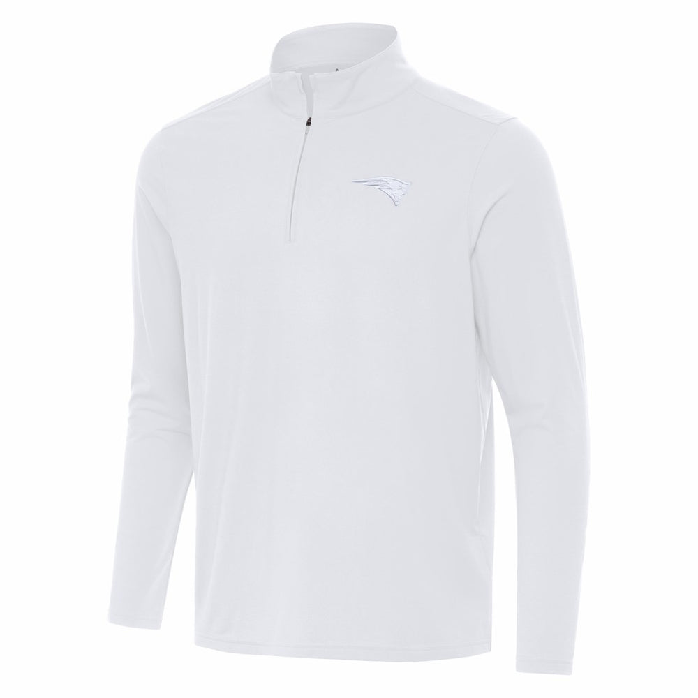 New England Patriots Antigua Intent Quarter-Zip Jacket - White sale