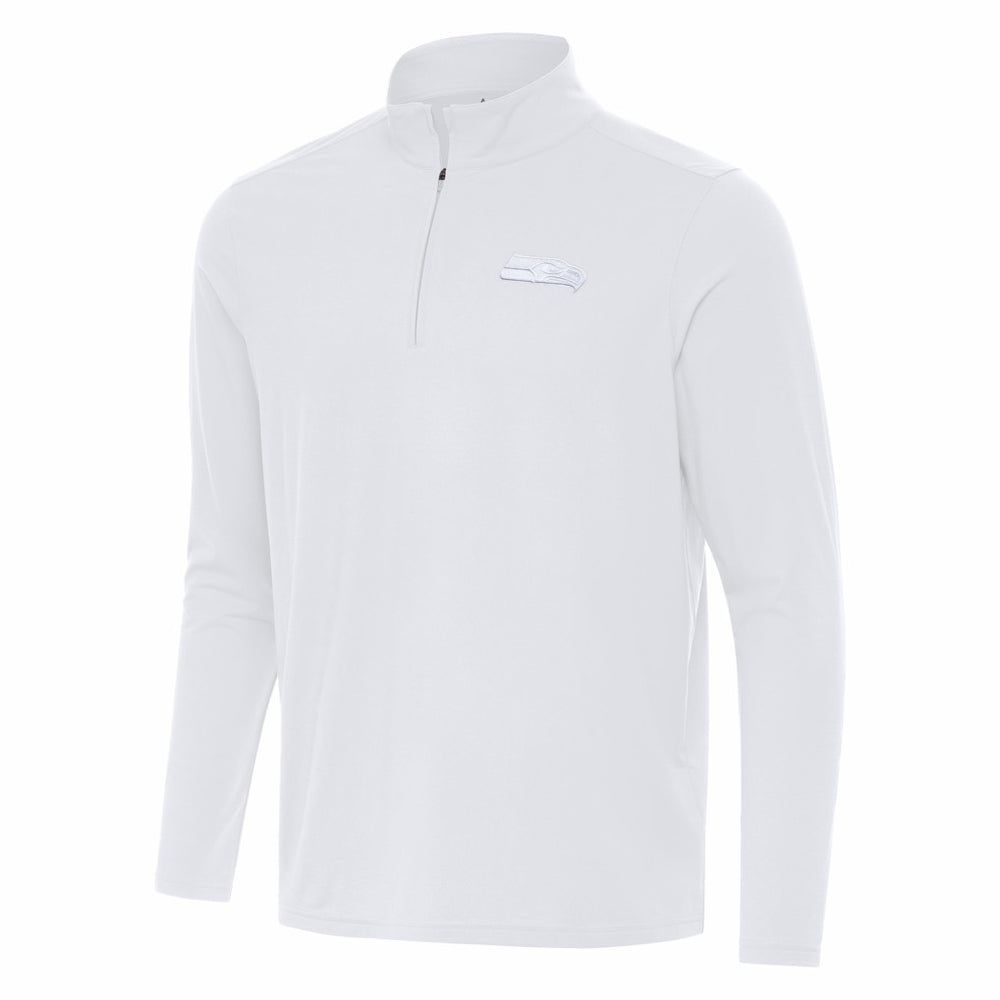 Seattle Seahawks Antigua Intent Quarter-Zip Jacket - White discount