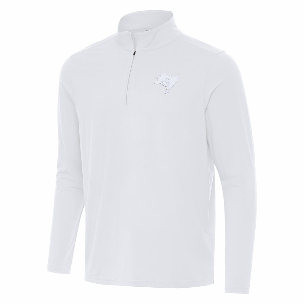 Tampa Bay Buccaneers Antigua Intent Quarter-Zip Jacket - White sale