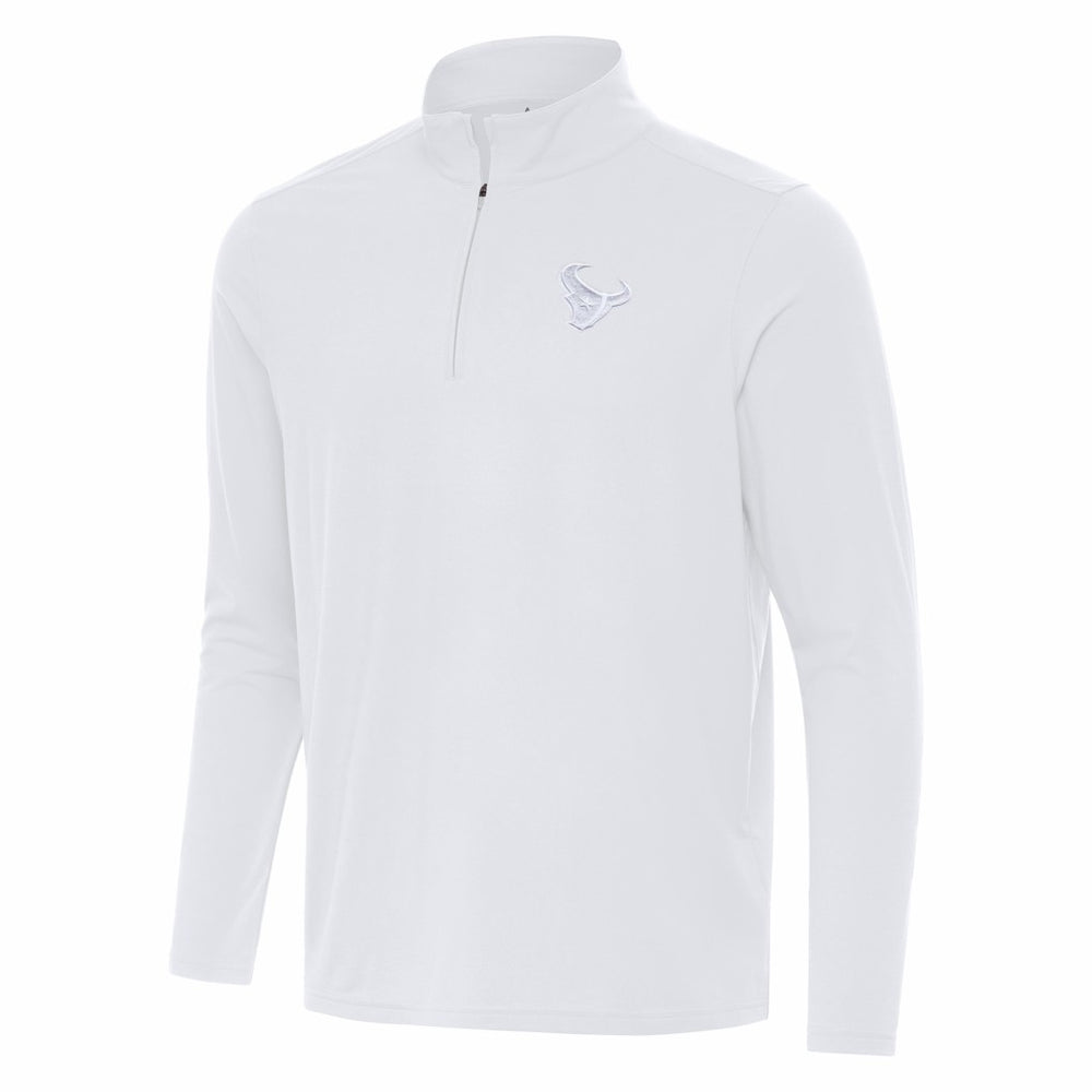 Houston Texans Antigua Intent Quarter-Zip Jacket - White cheap