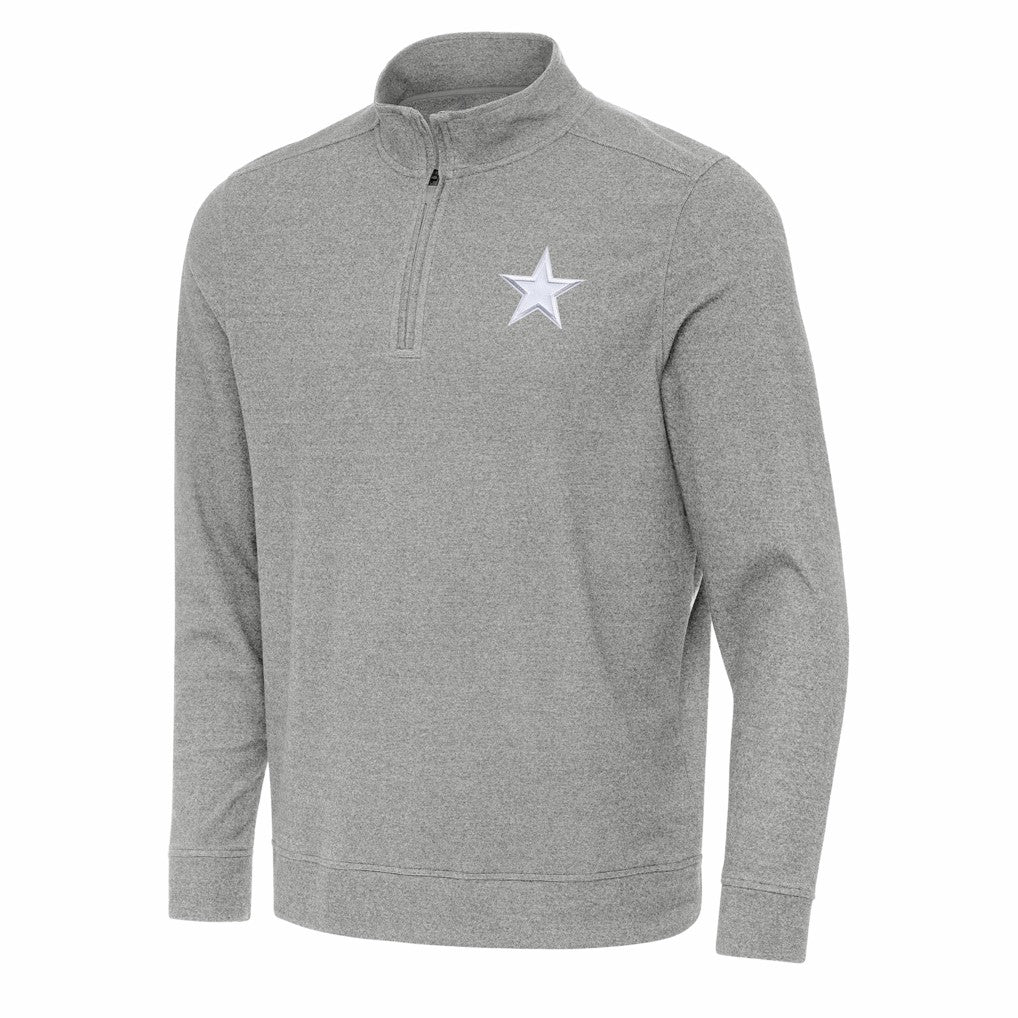 Dallas Cowboys Antigua Subtle Quarter-Zip Jacket - Heather Gray outlet