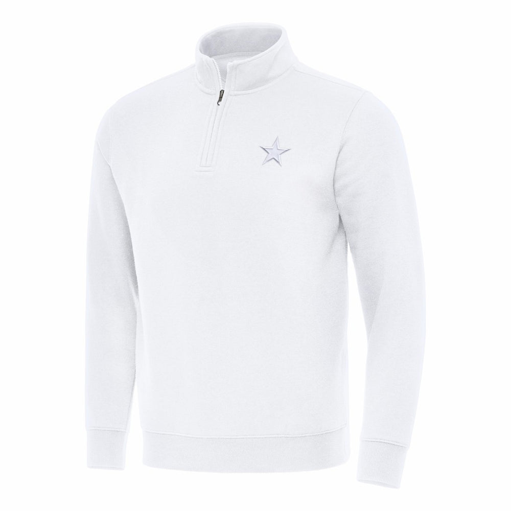 Dallas Cowboys Antigua Victory Quarter-Zip Top - White cheap