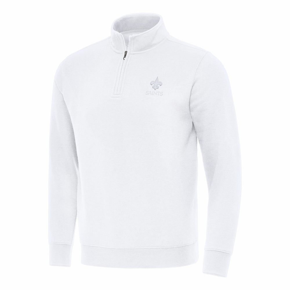 New Orleans Saints Antigua Victory Quarter-Zip Top - White sale