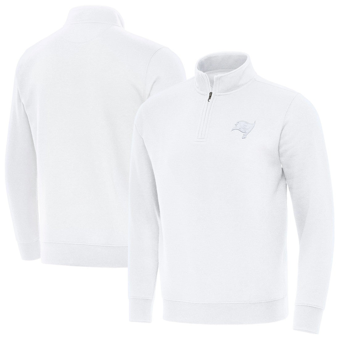 Tampa Bay Buccaneers Antigua Victory Quarter-Zip Top - White for sale