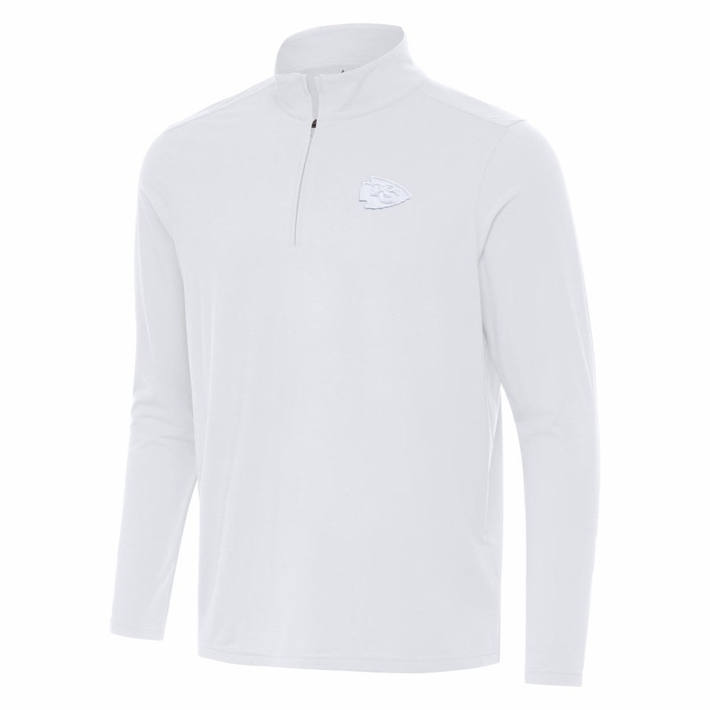 Kansas City Chiefs Antigua Intent Quarter-Zip Top - White sale