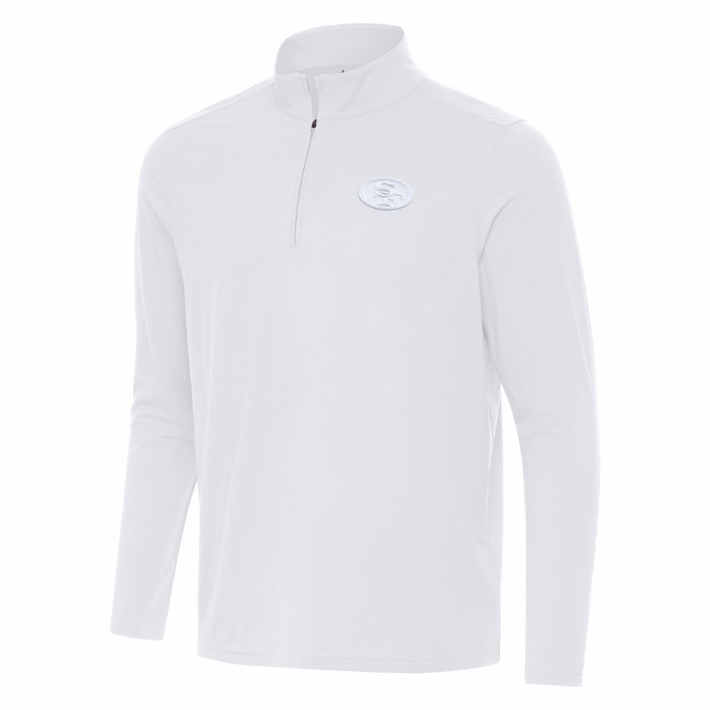 San Francisco 49ers Antigua Intent Quarter-Zip Top - White discount