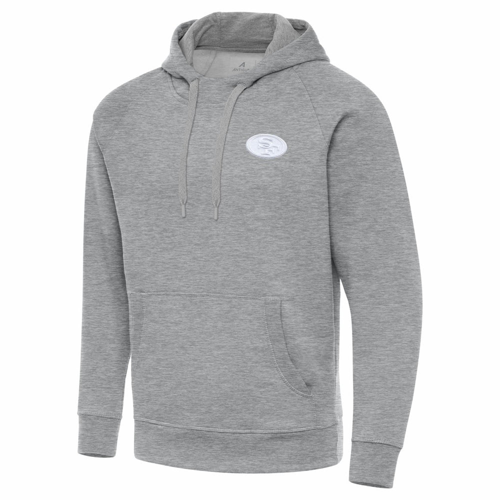 San Francisco 49ers Antigua Victory Pullover Hoodie - Heather Gray for sale