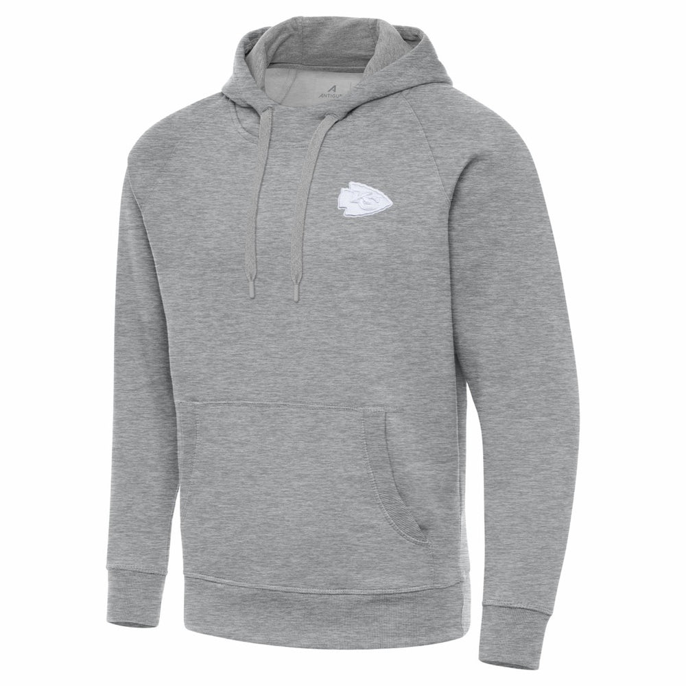 Kansas City Chiefs Antigua Victory Pullover Hoodie - Heather Gray on sale