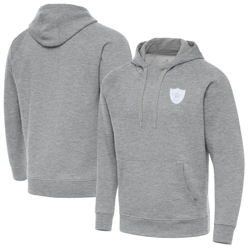 Las Vegas Raiders Antigua Victory Pullover Hoodie - Heather Gray outlet