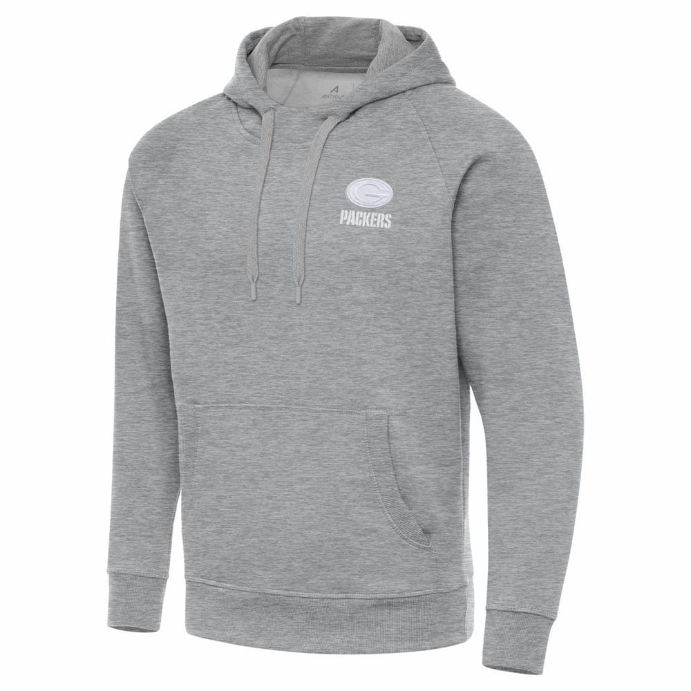 Green Bay Packers Antigua Victory Pullover Hoodie - Heather Gray sale