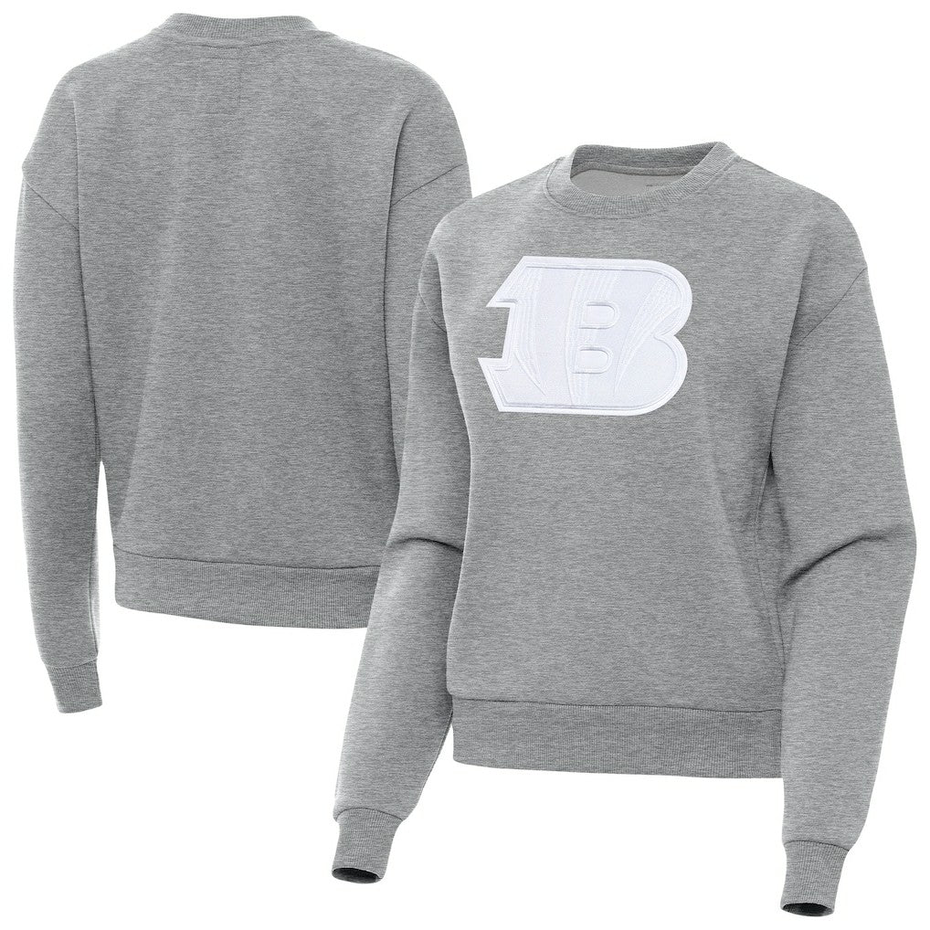Cincinnati Bengals Antigua Women's Victory Pullover Sweatshirt - Heather Gray cheap