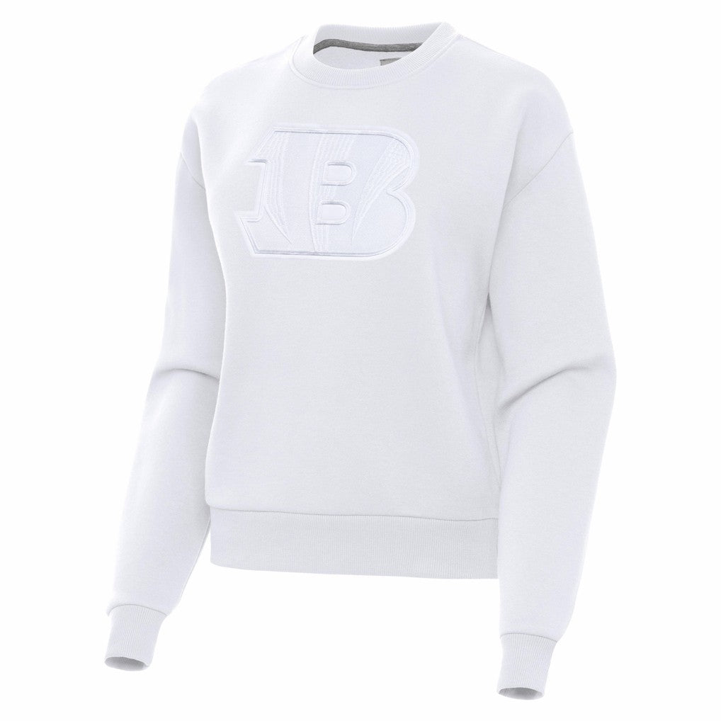 Cincinnati Bengals Antigua Women's Victory Pullover Sweatshirt - White discount