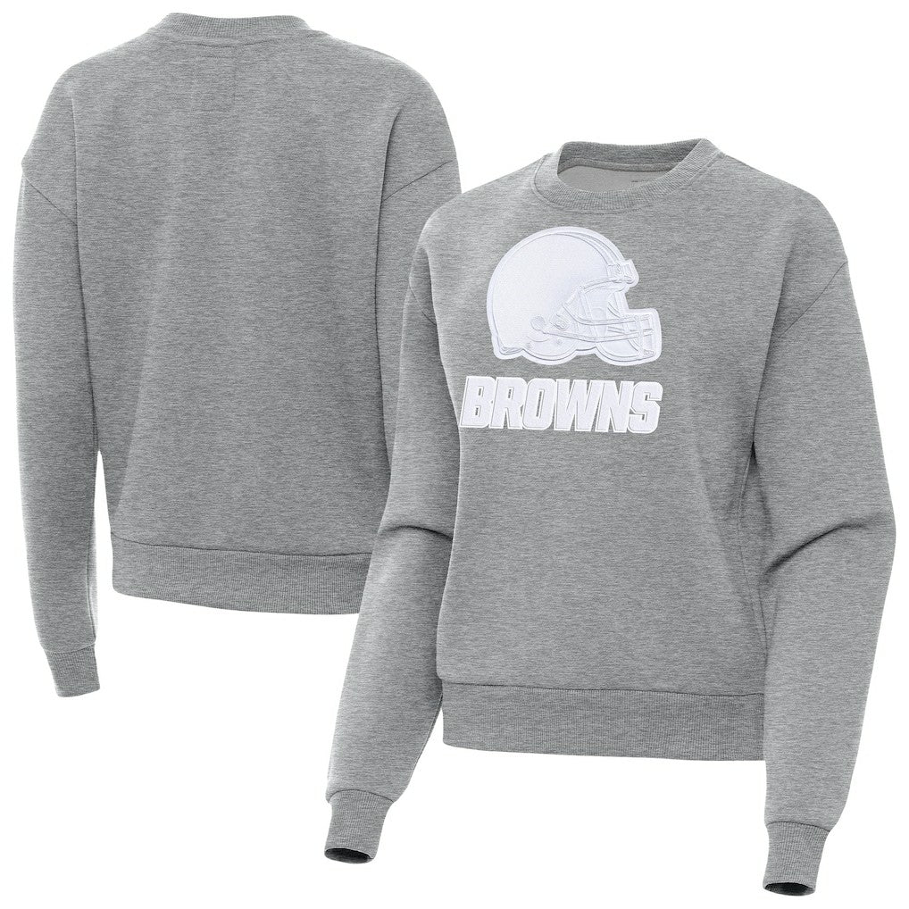 Cleveland Browns Antigua Women's Victory Pullover Sweatshirt - Heather Gray on sale