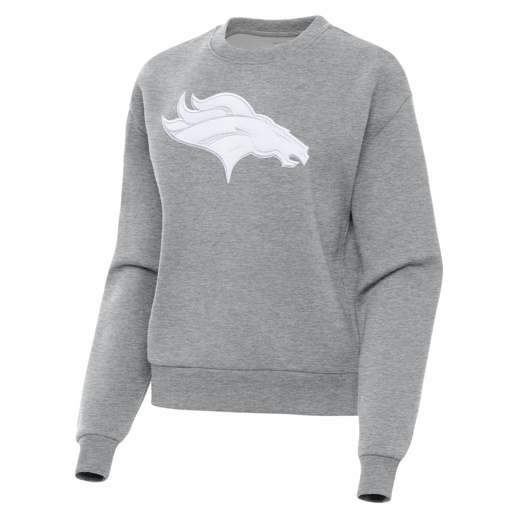 Denver Broncos Antigua Women's Victory Pullover Sweatshirt - Heather Gray sale