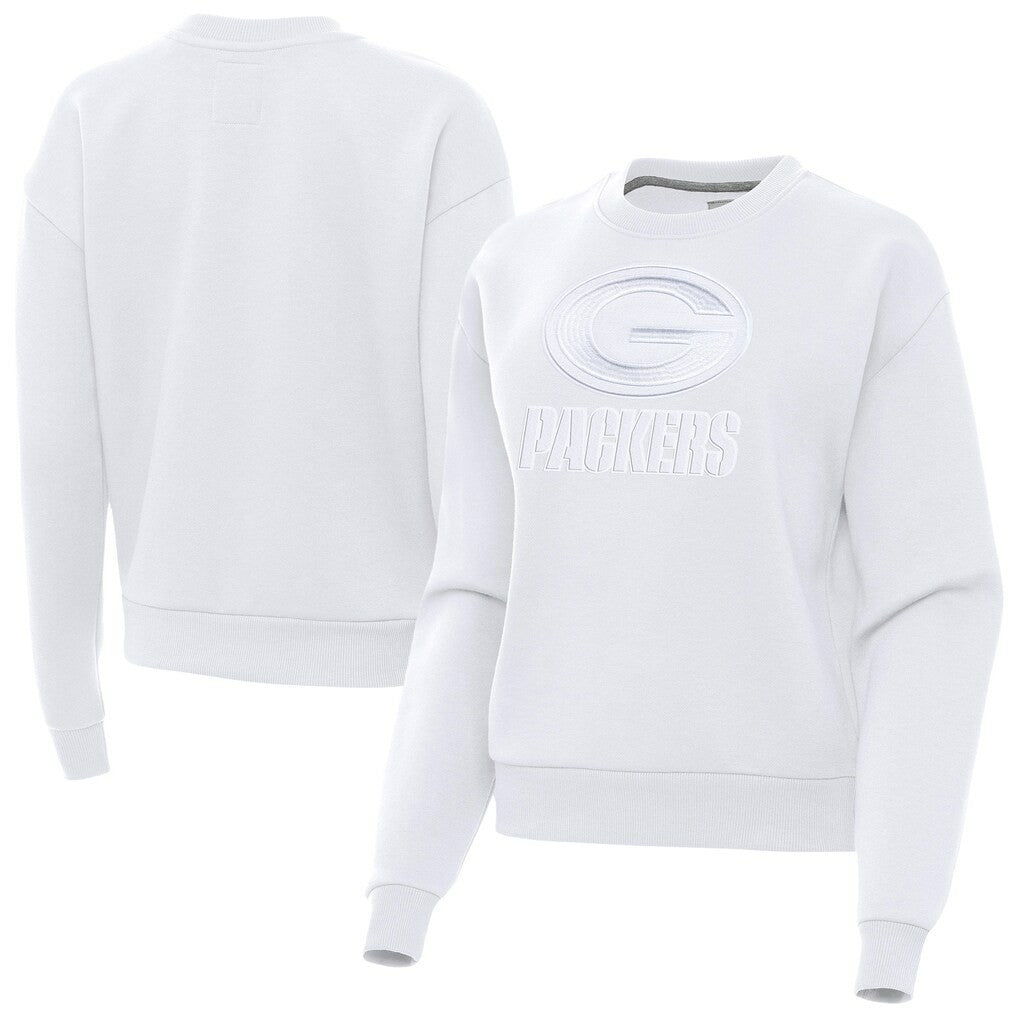 Green Bay Packers Antigua Women's Victory Pullover Sweatshirt - White sale