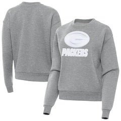 Green Bay Packers Antigua Women's Victory Pullover Sweatshirt - Heather Gray cheap
