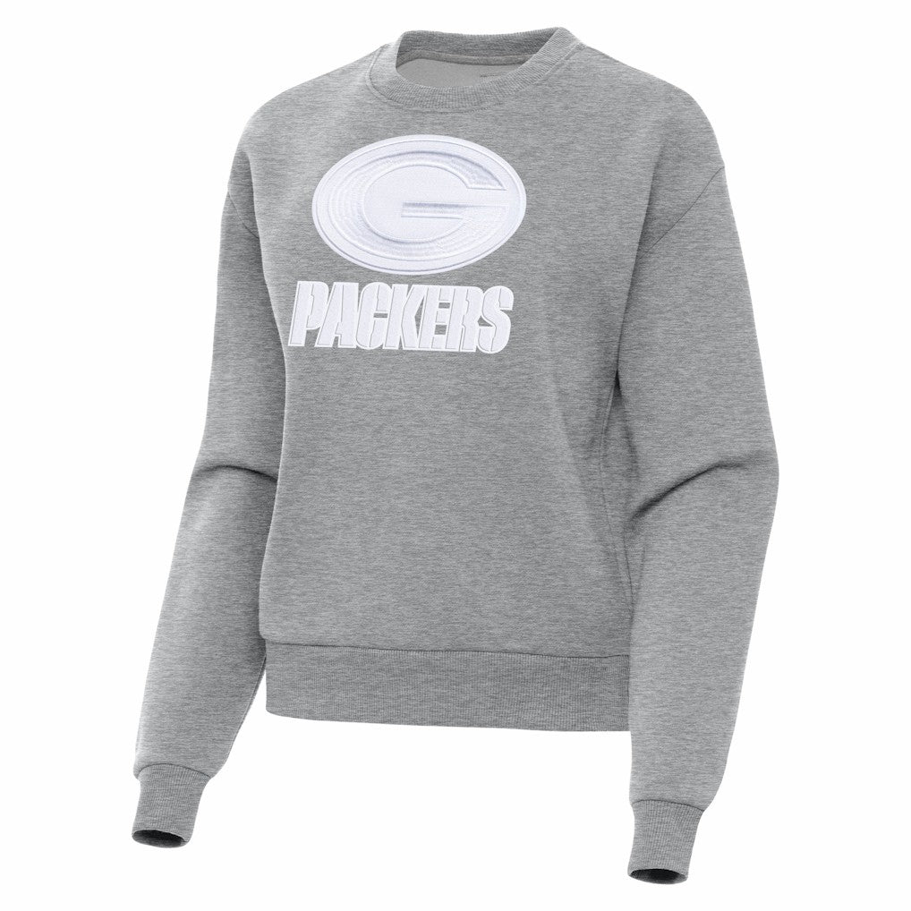 Green Bay Packers Antigua Women's Victory Pullover Sweatshirt - Heather Gray cheap