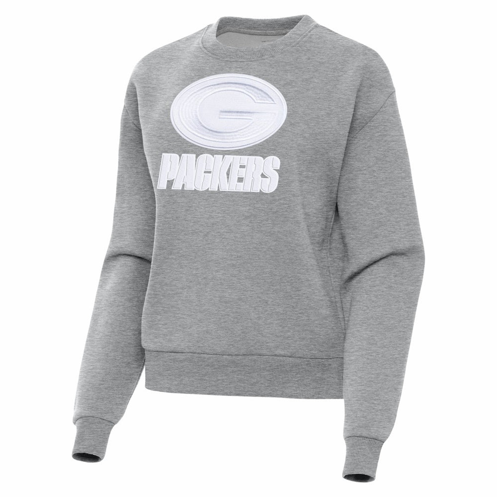 Green Bay Packers Antigua Women's Victory Pullover Sweatshirt - Heather Gray cheap