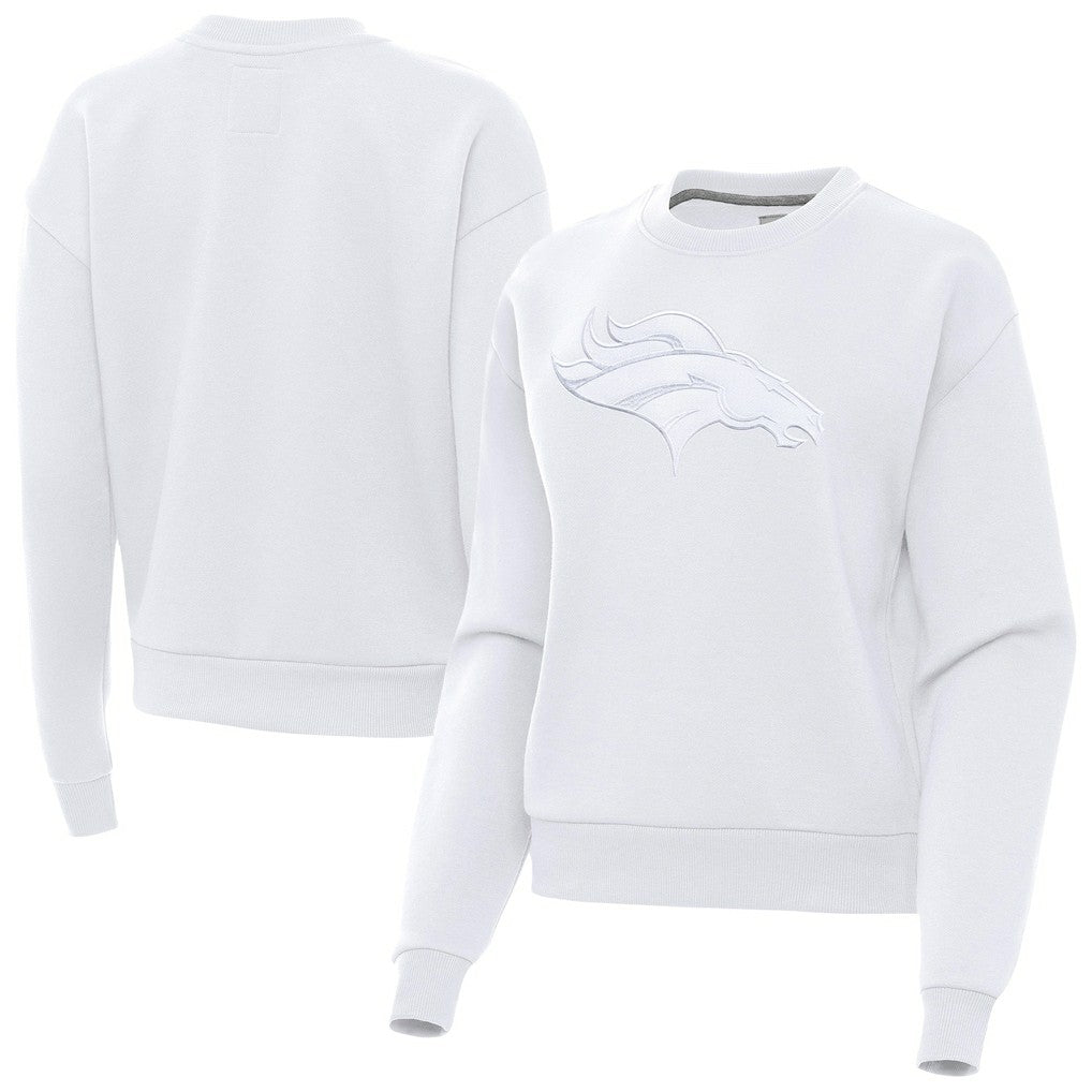 Denver Broncos Antigua Women's Victory Pullover Sweatshirt - White discount