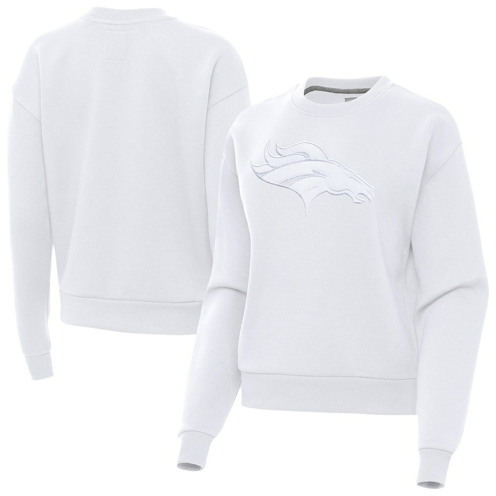 Denver Broncos Antigua Women's Victory Pullover Sweatshirt - White discount