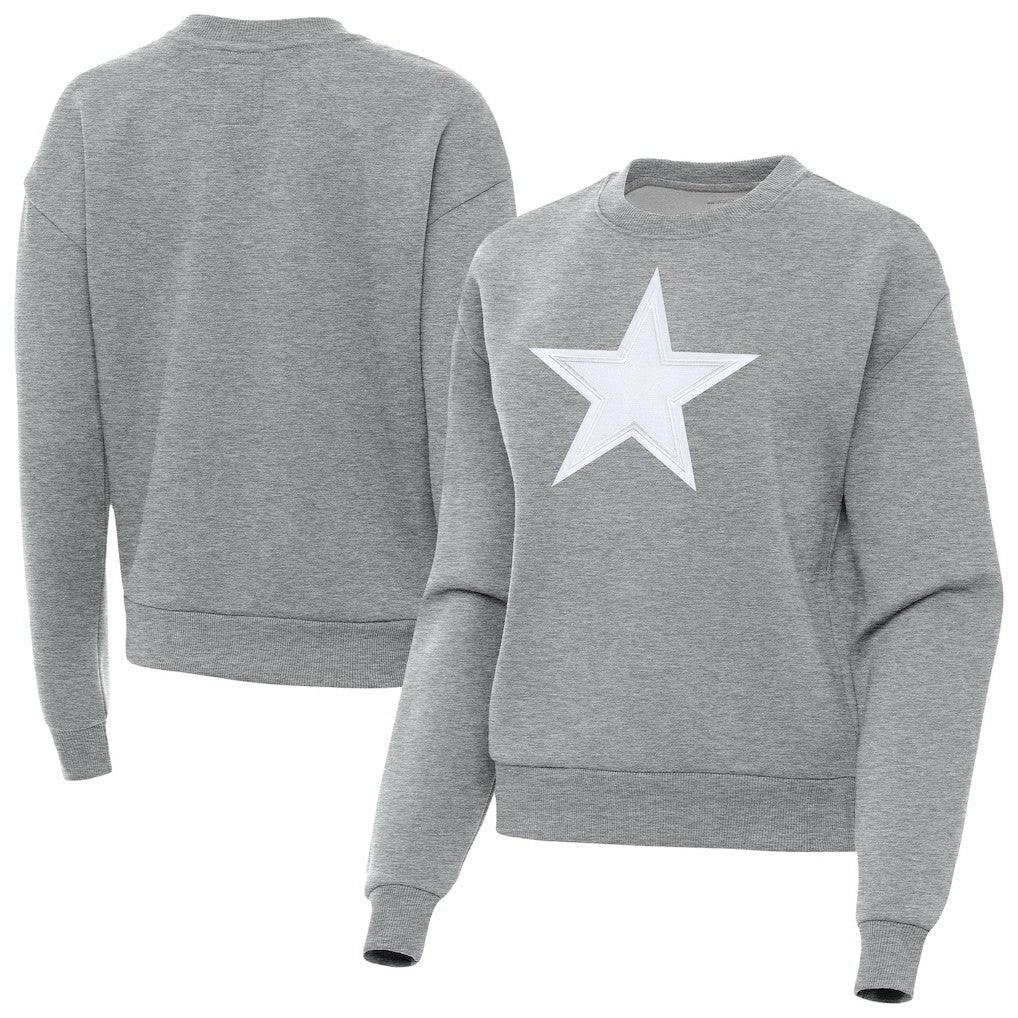 Dallas Cowboys Antigua Women's Victory Pullover Sweatshirt - Heather Gray on sale