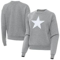 Dallas Cowboys Antigua Women's Victory Pullover Sweatshirt - Heather Gray on sale