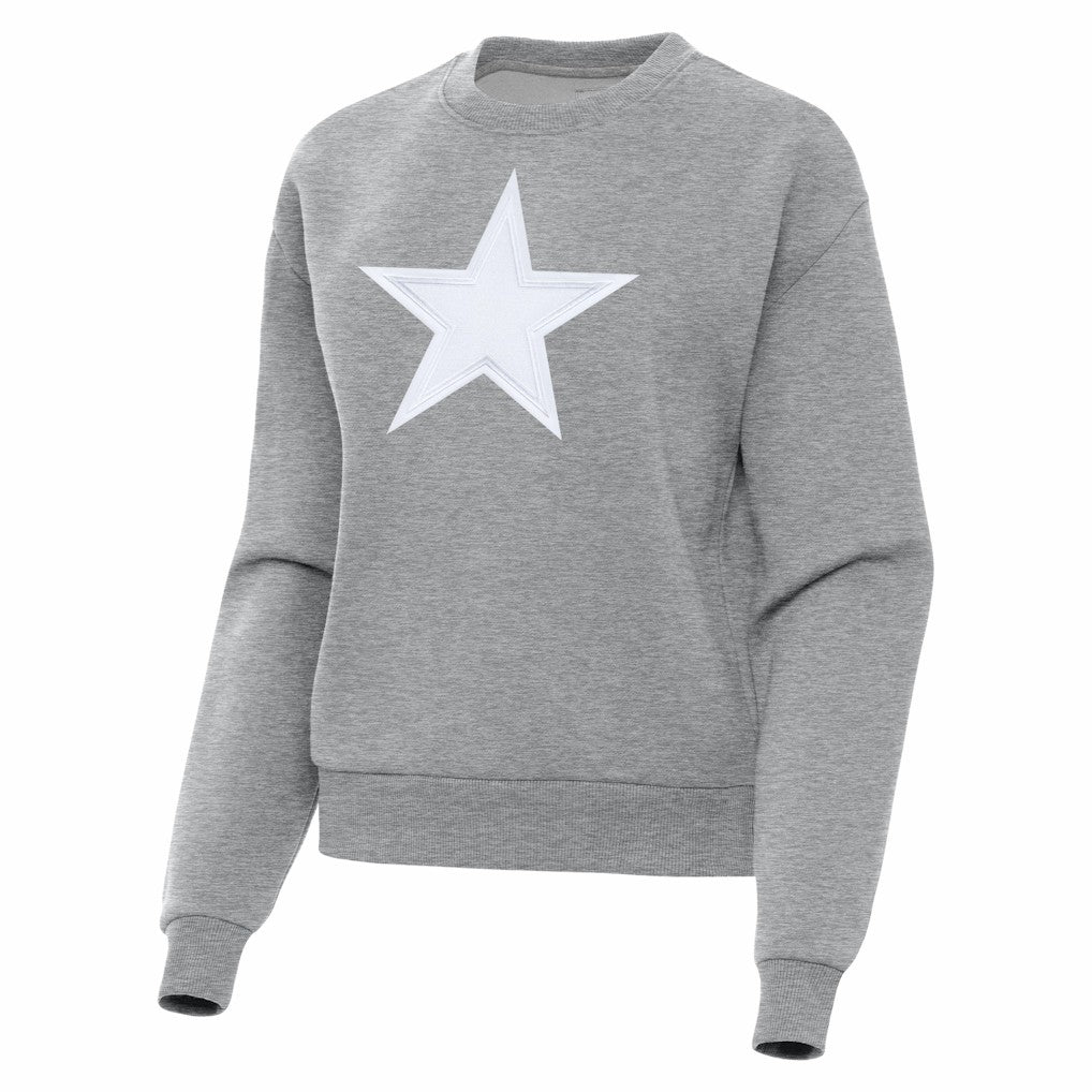 Dallas Cowboys Antigua Women's Victory Pullover Sweatshirt - Heather Gray on sale