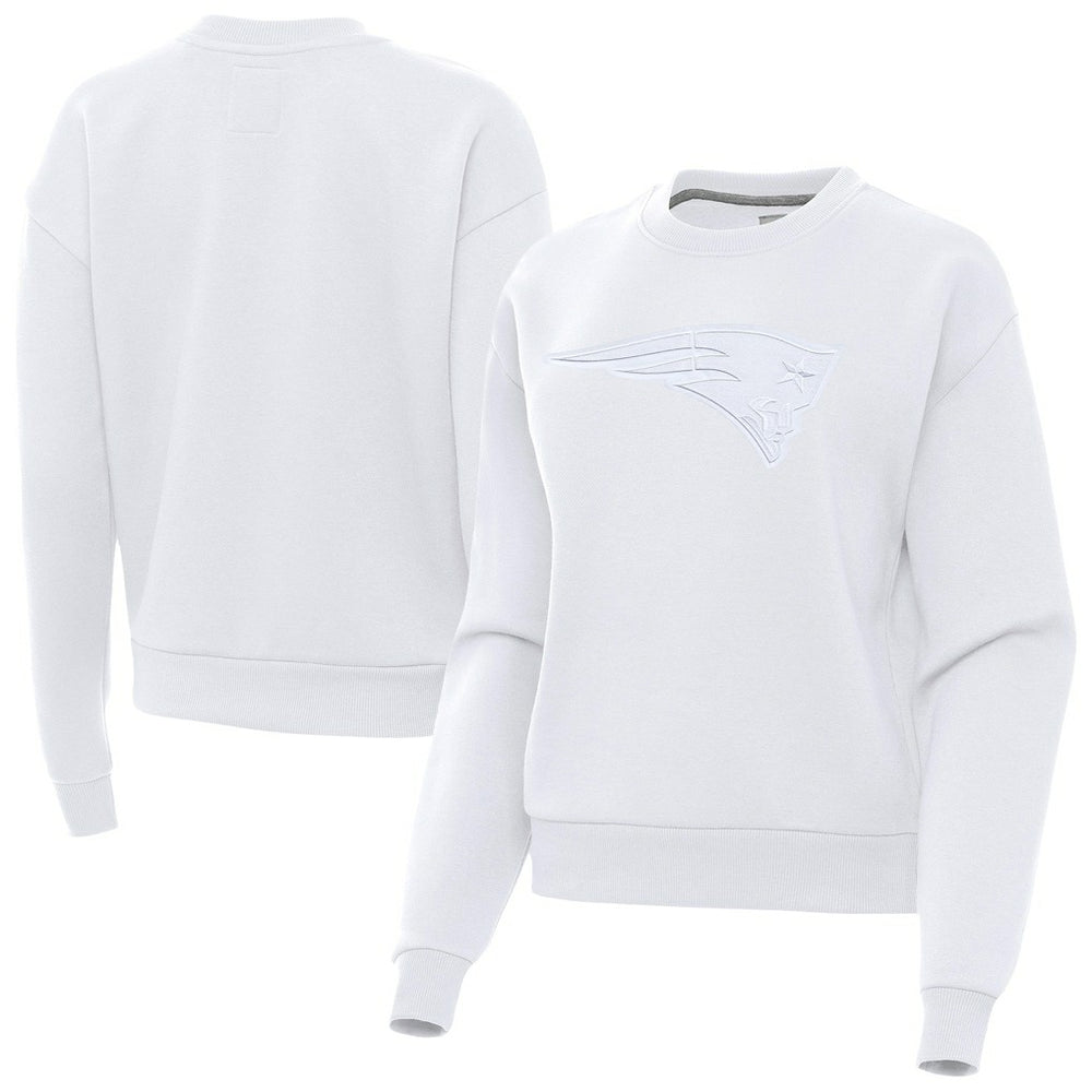 New England Patriots Antigua Women's Victory Pullover Sweatshirt - White on sale