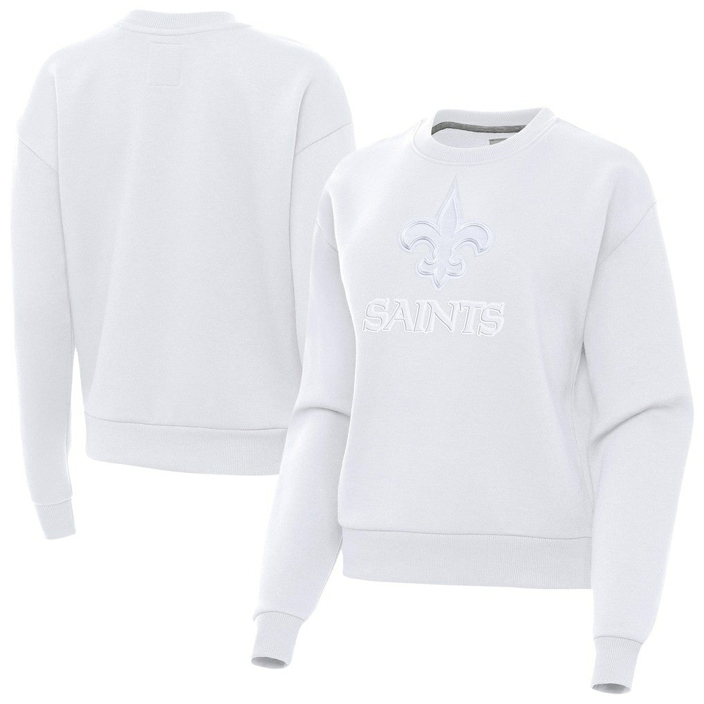 New Orleans Saints Antigua Women's Victory Pullover Sweatshirt - White for sale