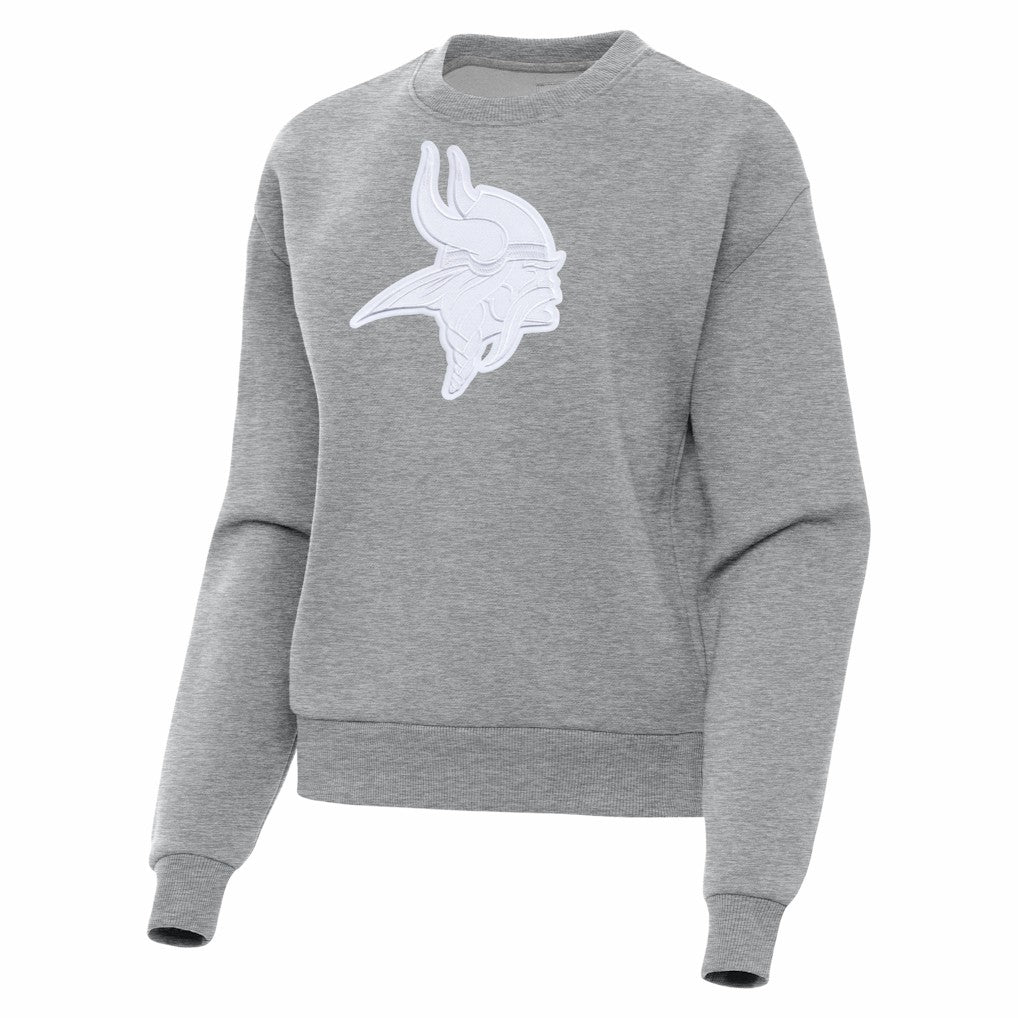 Minnesota Vikings Antigua Women's Victory Pullover Sweatshirt - Heather Gray online