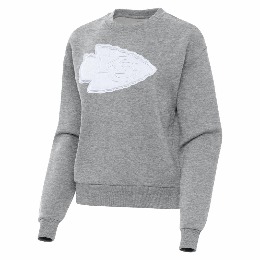Kansas City Chiefs Antigua Women's Victory Pullover Sweatshirt - Heather Gray on sale