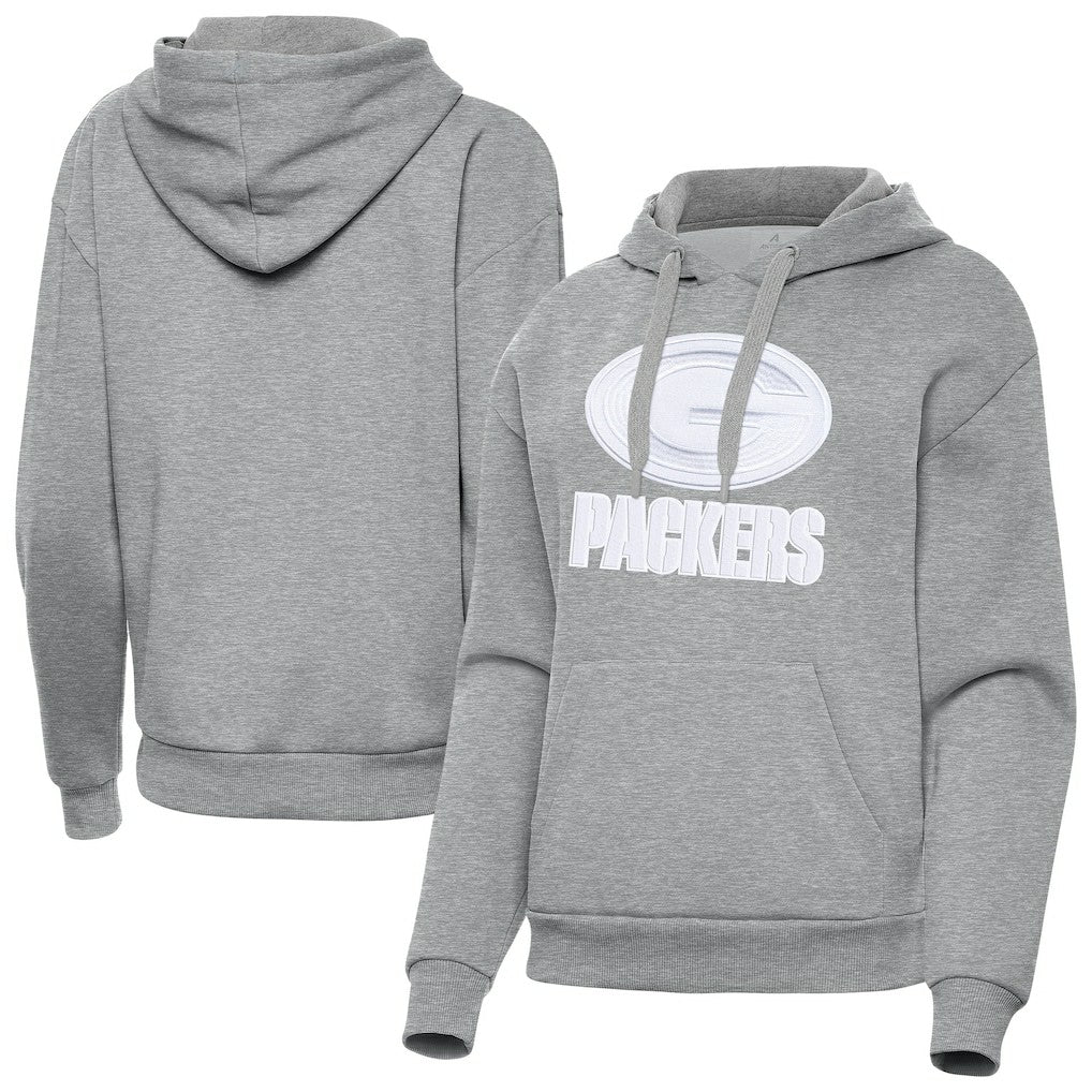 Green Bay Packers Antigua Women's Victory Pullover Hoodie - Heather Gray online