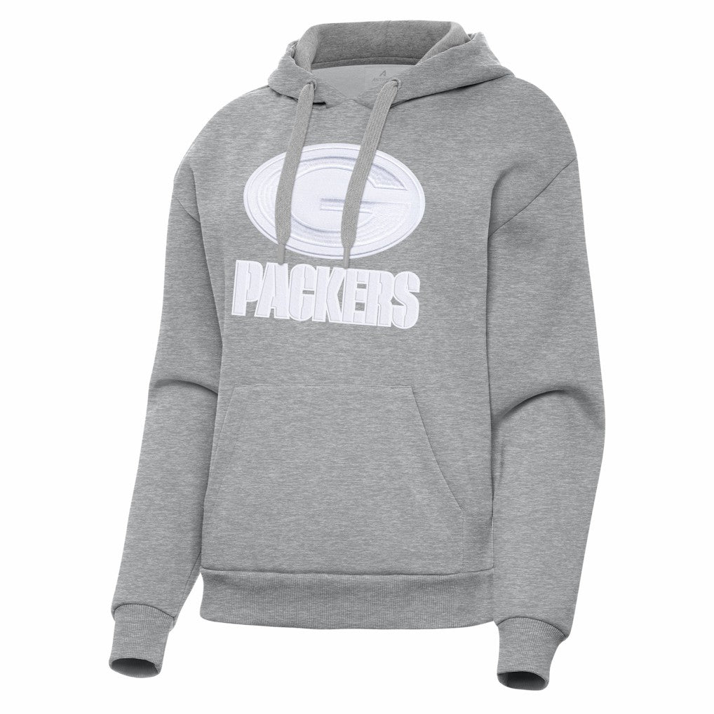 Green Bay Packers Antigua Women's Victory Pullover Hoodie - Heather Gray online