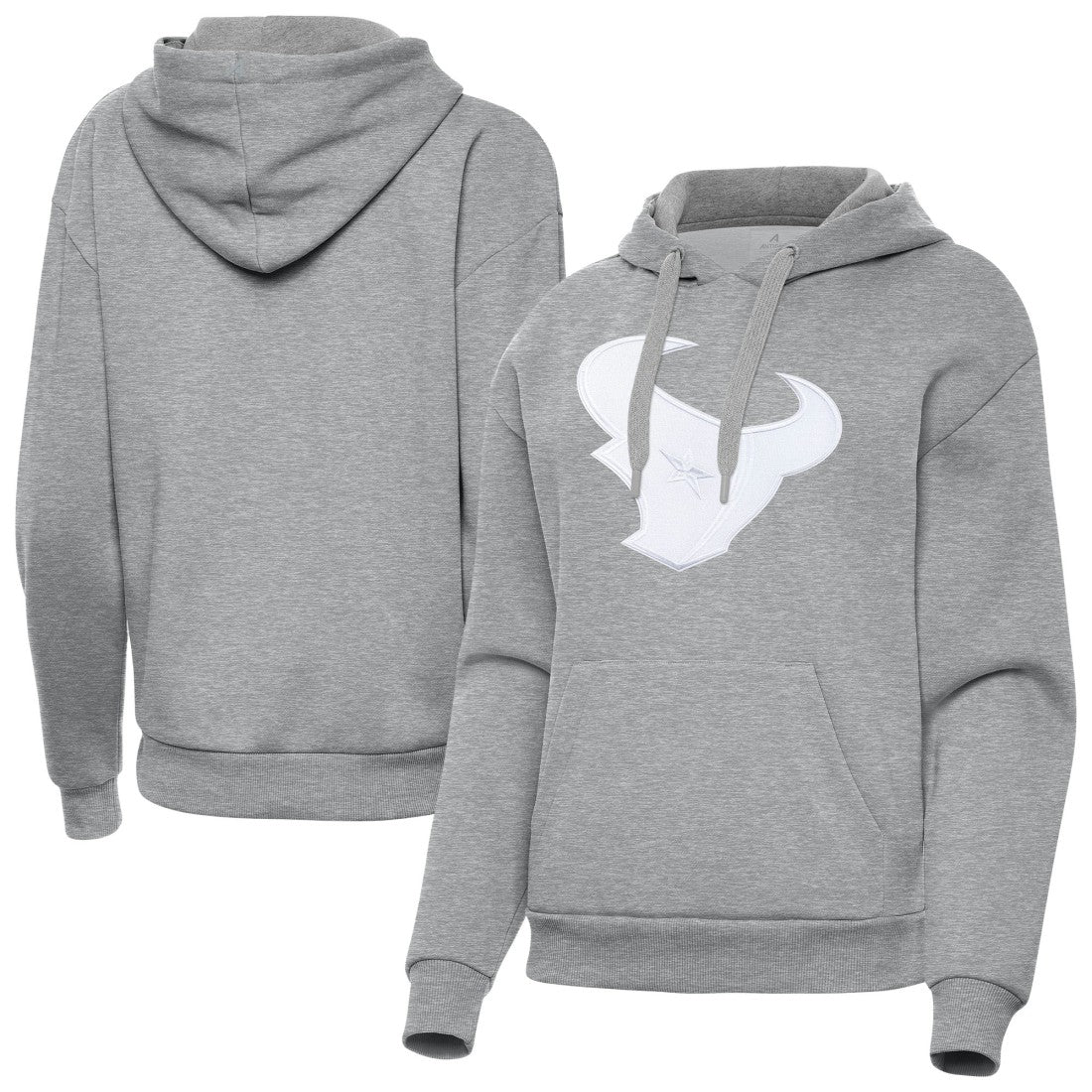 Houston Texans Antigua Women's Victory Pullover Hoodie - Heather Gray on sale