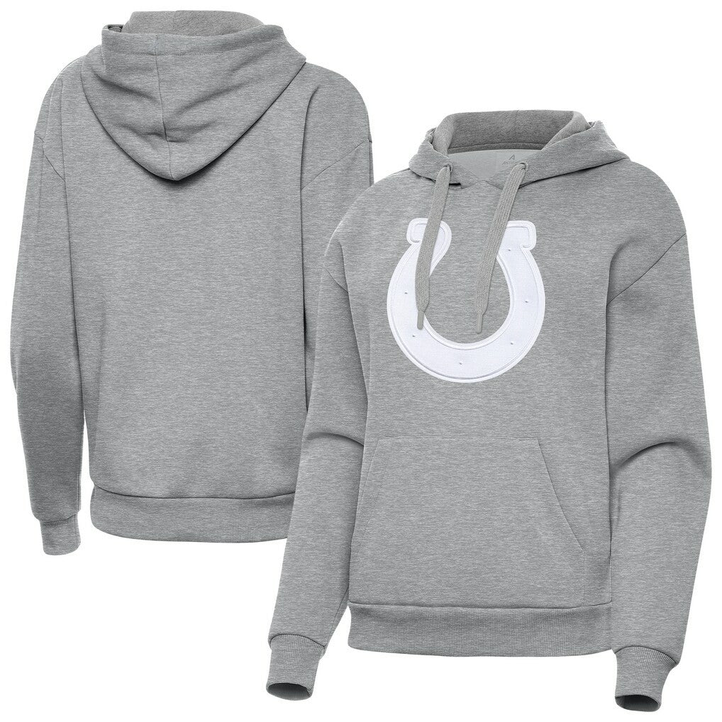 Indianapolis Colts Antigua Women's Victory Pullover Hoodie - Heather Gray online
