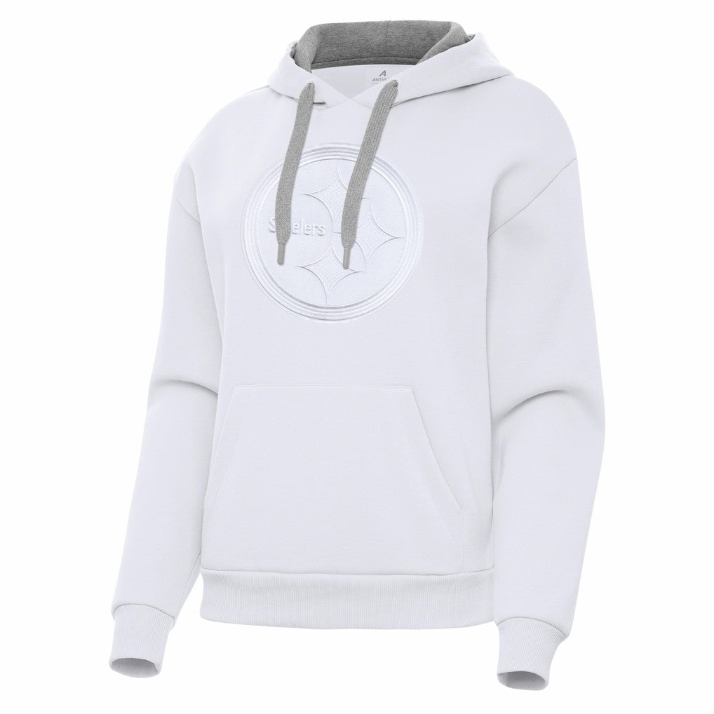 Pittsburgh Steelers Antigua Women's Victory Pullover Hoodie - White sale
