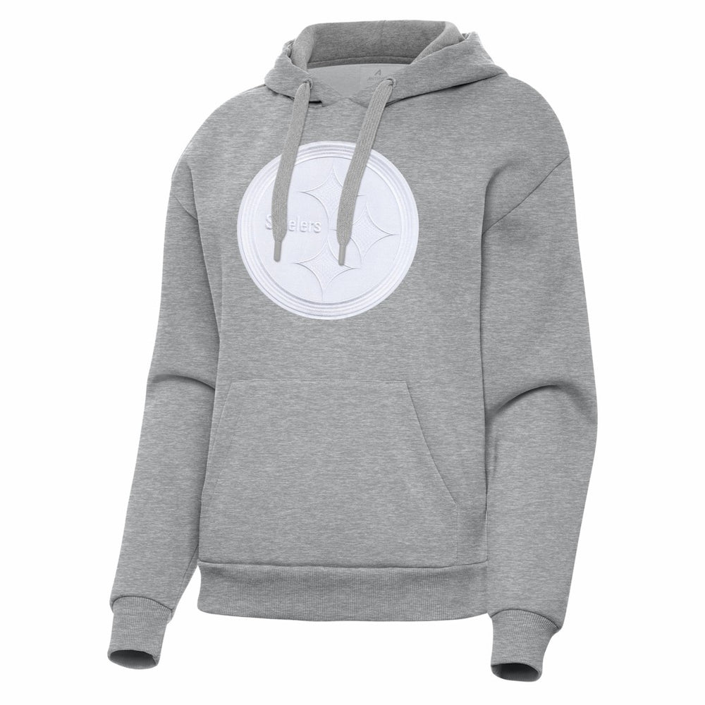Pittsburgh Steelers Antigua Women's Victory Pullover Hoodie - Heather Gray outlet