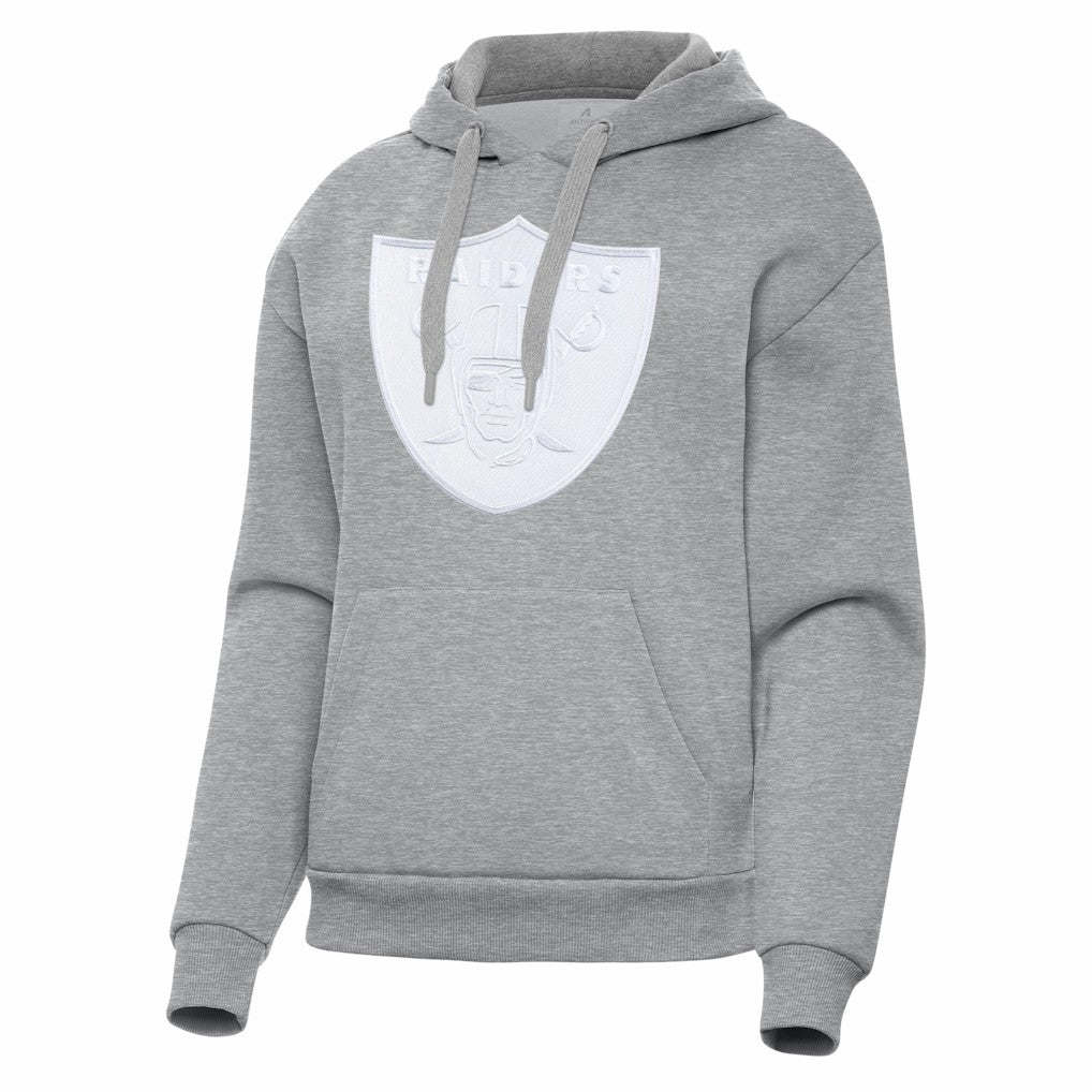 Las Vegas Raiders Antigua Women's Victory Pullover Hoodie - Heather Gray discount
