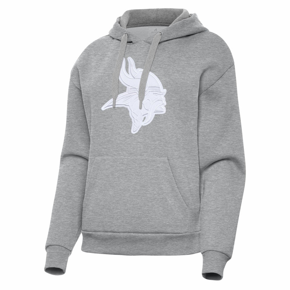 Minnesota Vikings Antigua Women's Victory Pullover Hoodie - Heather Gray for sale