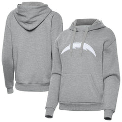 Los Angeles Chargers Antigua Women's Victory Pullover Hoodie - Heather Gray cheap