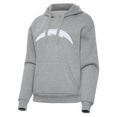 Los Angeles Chargers Antigua Women's Victory Pullover Hoodie - Heather Gray cheap